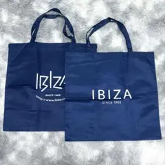 IBIZA エコバッグ　トートバッグ　紺色　ネイビー