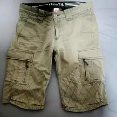 DeeTA カーゴ ハーフ パンツ 29 カーキ
