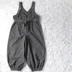オールインワン　サロペット　ワイドパンツ　ベルト付き　重ね着　M〜L