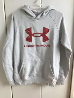 UNDER ARMOUR グレー フード付きパーカー YXL