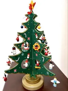 木製 クリスマスツリー オーナメント セット