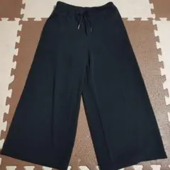 GU リブワイドパンツ ブラック 120サイズ