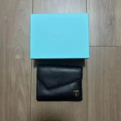 【Tiffany & Co. 】 Tウォレット 三つ折り財布 黒 レザーのサムネイル
