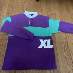 XLARGE 長袖ポロシャツ XL 紫 水色のサムネイル
