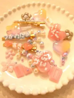 【元ギャルサー出身者制作】平成レトロ♡Y2K プリクラ落書き風レジンアクセ☆