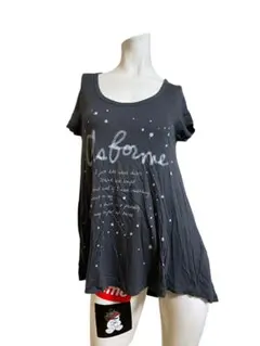 BEAMS HEART ロゴTワンピ グレー Y2K