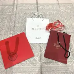 美品 コスメデコルテ 資生堂 エレガンス ショッパー ショップ袋 リボン