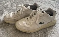 【中古美品】LACOSTE ラコステ ホワイトスニーカー25.5cmのサムネイル