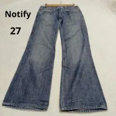 Notify ノティファイ デニムジーンズパンツ 紺色 ヴィンテージ刺繍