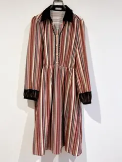 アクシーズファム　ストライプ ワンピース 長袖