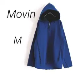 美品‼️Movin 裏起毛　フード付きパーカー　メンズ　M ネイビー　大きめ