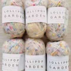19 ロリポップガーデン　ユザワヤ　毛糸　色番23　6玉セット ファンシーヤーン