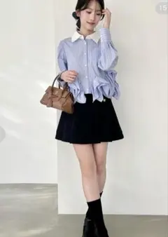 SNIDEL ベルト付きプリーツミニスカート 0