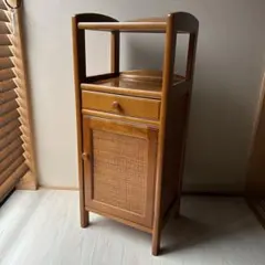 希少　karimoku カリモク オールドカリモク ラタン 籐 ミニキャビネット 希少 karimoku カリモク オールドカリモク ラタン 籐 ミニ