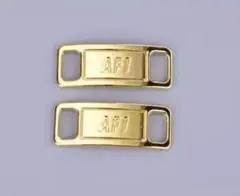 AF1 デュブレ 靴紐メタルタグ　ゴールド 金 艶あり