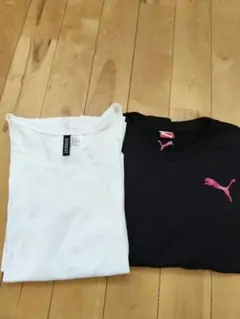 プーマ黒T、H&M白T　クルーネックT 　М　長袖まとめ売り
