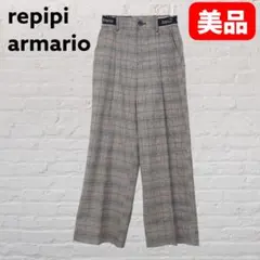 repipi armario グレンチェックワイドパンツM