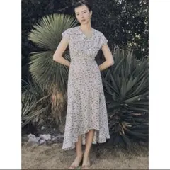 LAGUNAMOON（ラグナムーン）/ フラワーアシンメトリーカラーワンピース