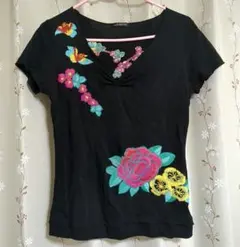 ☆鈴丹 LUCCICA 花鳥 刺繍 Tシャツ プルオーバー S〜Mのサムネイル