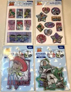トイストーリー ウォーターシール 3Dシール ダイカットステッカー4点セット