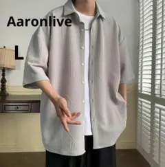 Aaronliveメンズ シャツ 半袖 夏服 カジュアル ゆったり