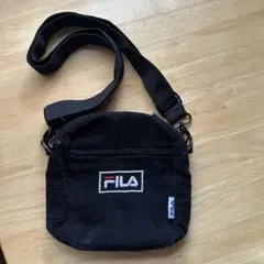 FILA コーデュロイショルダーバッグ 黒