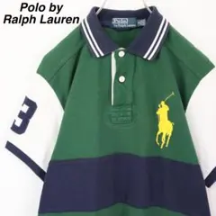 【ビッグポニー】ポロバイラルフローレン ラガーシャツ 刺繍ロゴ Mサイズ 鹿の子