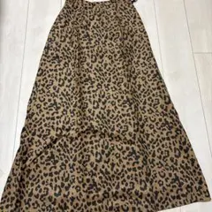 レイビームス フェイクスエード レオパード柄スカート