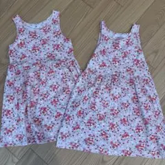 H&M 花柄ノースリーブワンピース 4-6Y