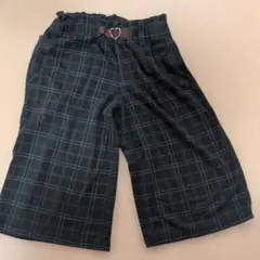 チェック柄 ハーフパンツ ハートバックル