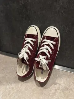 CONVERSE オールスター ローカット コーデュロイ レッド 23cm