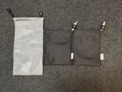 小物入れ 巾着袋 ブラック グレー