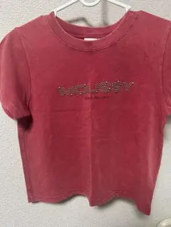 MOUSSY スタッズロゴ 半袖Tシャツ ピンク F