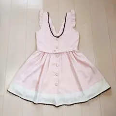 ★[No.389] LIZLISA*春色パステルピンクジャンパースカート