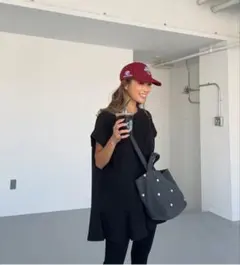 CHERI 2WAY Nubi bagハート刺繍 グレー トートバッグ