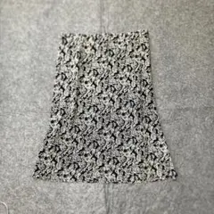 フレアスカート 総柄 膝丈 ペイズリー モノトーン 大きいサイズ モード y2k