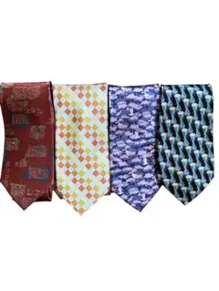 メンズブランドネクタイセット　多彩なデザイン４本セット