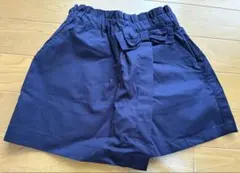 ムージョンジョン　リボン付き　スカート風　ショートパンツ(ネイビー) 110