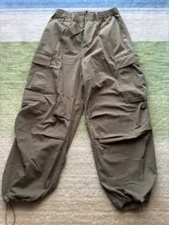 ワイド カーゴパンツ ワークパンツ カーキ Sサイズ