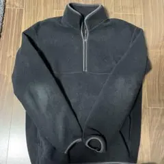 ブラック フリース ジップアップ M