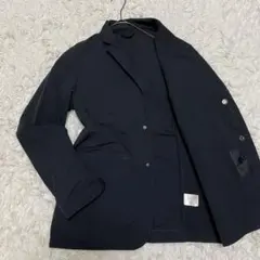 デサント ナイロン テーラードジャケット ネイビー S