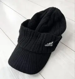 アディダスゴルフ 黒 ニットキャップ