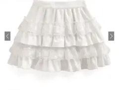 GRLインパン裏地付きレースフリルティアードミニスカート