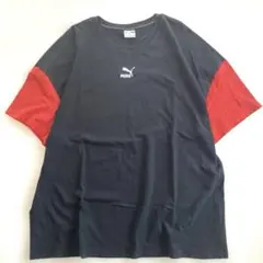 【PUMA】プーマ　メンズ　黒赤 Tシャツ　Ｌ