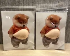 柴犬 お腹ぷにぷにステッカー 2枚セット