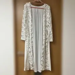 花刺繍レースジレ　白のサムネイル