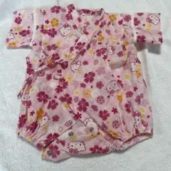 サンリオ ハローキティ 花柄 甚平 80cm