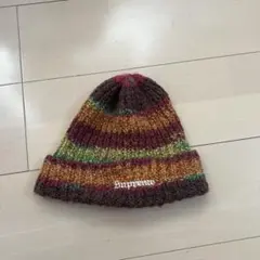 Supreme Space Dye Stripe Beanie Brown