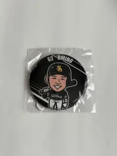 ホークス　缶バッジ　ビジターVer 海野隆司