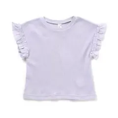 アプレレクール 袖フリルワッフルTシャツ　130